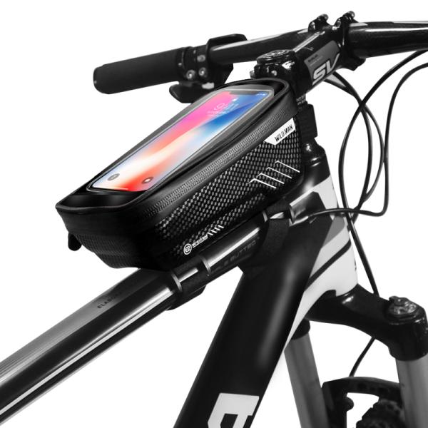 Wildman E2 Sport Bike Fahrradtasche Rahmentasche wasserdicht 1L mit Fenster schwarz